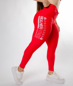 Carregar imagem no visualizador da galeria, Legging Vermelha Power "Bumbum na Lua" – Alta Compressão e Destaque