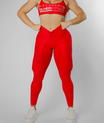 Carregar imagem no visualizador da galeria, Legging Vermelha Power "Bumbum na Lua" – Alta Compressão e Destaque